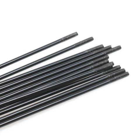 260 Mm Stainless Steel Bicycle Spokes Set 14G Black Spokes For 26 Inch Mountain And Road Bikes With 14 Mm Spoke Caps 12 Pieces