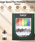 Two Tier Filament Storage Rack With Cloth Cover For 3D Printers, Heavy Duty Metal Filament Organizer That Holds 20 Rolls, Perfect For Home, Office, Workshop Or Studio, Keeps Spools Neat And Easy To Access, Black.
