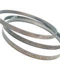 32-7/8 Inch Portable Band Saw Blade 14/18 TPI 1/2 Inch Wide 0.020 Inch Thick 3-Pack, coiled front view.