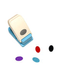Handmade Scrapbooking One Inch Lever Punch Embossing Tool Dope Little Mini Fancy Punch Oval 25mm for Paper Cards Invitations Thin Cardstock EVA Foam Easy Press Operation next to embossed ovals