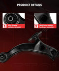 ASTOU front suspension kit - black lower control arm with ball joints and tie rod ends for 98-04 Avalon, 98-03 Sienna, 99-03 Solara