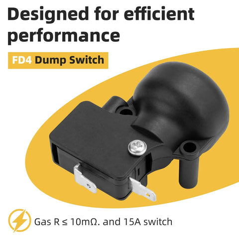 Image of FD4 Dump Switch for Patio Heaters Anti Tilt Safety Switch Replacement Part shown from side angle