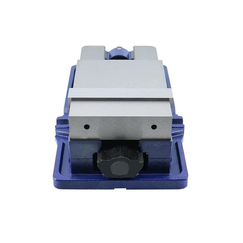 6 Inch Hardened Steel Milling Machine Bench Vise With Lock Down Clamps view from the front showing precision jaws and sturdy base.