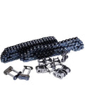 Heavy Duty 06b Single Row Short Pitch Precision Roller Chain Built Tough With Sturdy Alloy Iron For Stable Tensile Strength And Long Term Industrial Transmission Plus Flat Straight Plate Design To Speed Up Assembly And Slash Maintenance Labor Costs In, showing alloy iron links and flat plates.