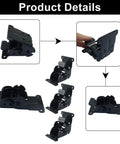 Top Rated 4 Pack Tough As Nails 180 Degree Self Locking Folding Brackets For RVs And Food Trucks Heavy Duty Steel Hinges Hold Up To 500 Pounds Rust Proof Waterproof Mounts detailed images showing black steel folding brackets