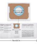 5-8 Gallon Shop Vac Bags Type E And Type H Compatible With Most 5 To 8 Gallon Wet Dry Vacuums showing measured dimensions