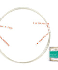 Silver Solder Wire 26 Gauge For Jewelry Repair 5 Feet Long Extra Easy Formula With 57 Percent Silver Content coiled with packaging