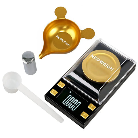 Milligram Scale 50g Capacity Digital Precision Scale 0.001g Readout with Non Stick Powder Pan, Calibration Weight, and Scoop.
