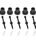 5 Pcs Barn Door Wall Spacers With Screws 1-5/16 Inch Length For Sliding Barn Door Hardware Connection Device Mount To Wall In Black Finish Ideal For Stable Metal Track Alignment.