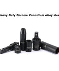 One Half Inch Drive Impact Socket Master Set With Seventy Pieces Includes SAE And Metric Sockets Chrome Vanadium steel adapters
