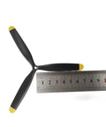 3-Blade Propeller Set For Volantex RC 768-5 Spitfire Plane P7680505 2 Pack OEM Replacement with ruler for scale