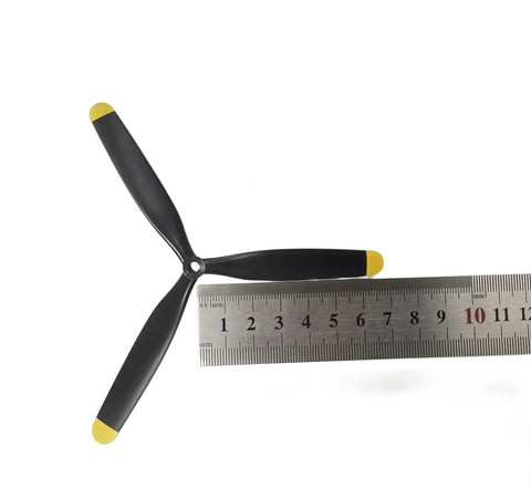 3-Blade Propeller Set For Volantex RC 768-5 Spitfire Plane P7680505 2 Pack OEM Replacement with ruler for scale