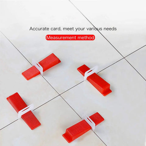 One Sixteenth Inch Tile Leveling System Clips 2000 Pieces Set on ceramic tiles with 1.5mm grout joint for DIY installation
