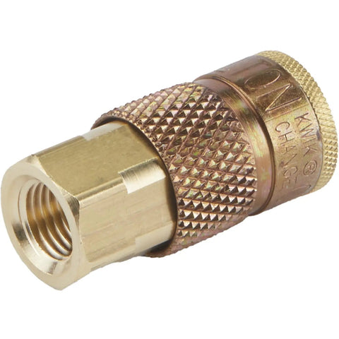 One Quarter Inch FNPT Female T Style Air Compressor Quick Connect Fitting Coupler Blue Pack Of Ten Go To Kwik Change