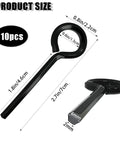 10 Pack 5 32nd Inch Standard Hex Dogging Key With Full Loop Keychain dimensions displayed.