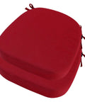 Outdoor Chair Cushions Set Of 2, 17x17 Thick D Shaped Patio Cushions Waterproof With Ties For Outdoor Dining Chairs, Soft Comfy Durable Padding