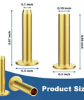 Brass Knife Making Handy Handle Pins Five Sixteenth Inch Head Five Eighth Inch Shaft Rivets For Cutlery 12 Sets Easy Storage Durable Bolster Pins
