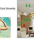 Modern 42 Inch Invisible Ceiling Fan With Silent LED Light And Sleek Gold Blades For Living Room Bedroom Or Kitchen in chic living space