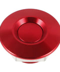 Close-up of red toggle hood latch clamp from Quick Release Hood Pin Kit for race cars, highlighting stainless steel quick release latch system.