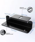 Z Shaped Solar Panel Mounting Brackets Set For RVs Trailers Boats And Yachts Lightweight Aluminum Corrosion Free Mounts For Wall Or Roof Off Grid Installation Works With 40W To 700W Panels Black, dimensions labeled