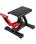 Side view of Dirt Bike Lift Stand With 1200Lb Capacity, Hydraulic Motorcycle Jack, Beefy Built Tough Pro Grade, Sturdy Hoist Table