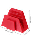 Red Modular Wrench Organizer Tray with dimensions, designed for quick access grab and go tool holder for DIY storage on workbenches.