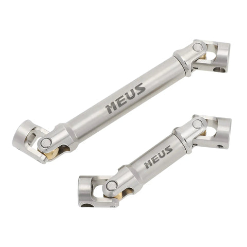 Hardened Stainless Steel Driveshaft Fits Traxxas 1/18 Trx4M RC Crawler Upgrade Parts, dual universal joints for durability.