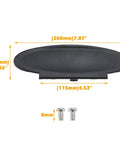 Replacement Sun Visor Vanity Mirror Covers Pair For Porsche 996 997 911 986 987 Boxster Cayman 1996-2010 Black dimensions shown