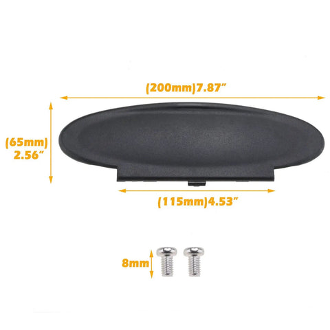 Replacement Sun Visor Vanity Mirror Covers Pair For Porsche 996 997 911 986 987 Boxster Cayman 1996-2010 Black dimensions shown