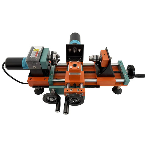 Get Your Hands On This Badass Mini Wood Lathe. Dual Motor Benchtop Turning Machine with adjustable speed for wood and plastic.
