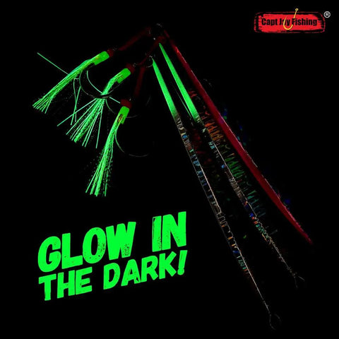 Hella Badass Saltwater Jigging Lures Set Of Three 150 Gram Speed Vertical Slow Pitch Artificial Bait Multi Color Metal Fishing Plugs glowing in the dark.
