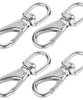 Stainless steel swivel-eye snap hooks, 3/4-inch, pack of four