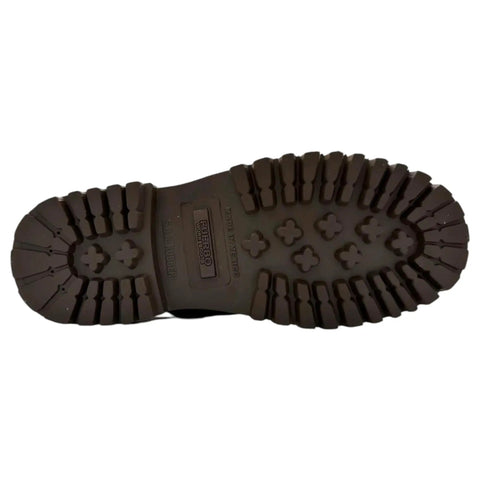 Outsole view of 6-Inch Moc Toe Work Boots for Men in Ocre Brown Full Grain Leather, Oil Resistant and Slip-Resistant Traction Boots