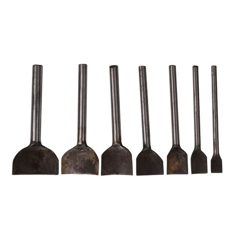 Arc Shaped Leather Punch Set For Belts, Wallets And Bags, 7 Piece Cutter Tools In 10mm To 40mm Sizes, half round metal punches