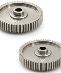 55T And 58T 0.6 Mod High Speed Spur Gear For TT01 Series RC Cars Replacement Parts, aluminum gear set, side view
