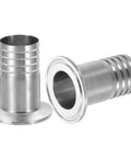 PATIKIL 1.5in tri-clamp to 1.25in hose barb adapters, set of 2, 304 stainless steel