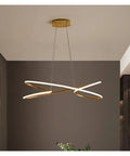 Sleek Gold Chrome Plated Modern LED Ceiling Light Fixture For Contemporary Dining Room And Kitchen Island Showstopper With Dimmable Functionality And Robust Aluminum Construction