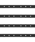 4 Pack Black Stainless Steel Flat Straight Brackets With Screws For Kitchen Cabinets, Mirrors And Shelves, Heavy Duty Mending Plates