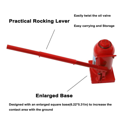 Heavy Duty 30 Ton Hydraulic Stubby Bottle Jack Tough As Nails Low Profile Design With Anti Slip Top Plate And Broad Base For Elevating Cars Trucks And Diesel Workhorses Easy Lifts