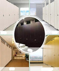Two Piece 304 Stainless Steel Public Toilet Partition Hinge Self Closing Spring Hinge Right Side 85mm By 75mm in various restroom settings