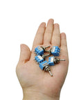 Hand holding Assorted Mini Toggle Switch Kit 2 Pin 3 Pin 6 Pin SPST SPDT Latching Micro Rocker On Off On 6A 125V