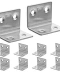 10pcs 304 Stainless Steel L Shelf Brackets Corner 90 Degree Angle For Wood And Plastic Shelves Heavy Duty Sturdy Support