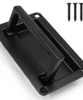 Recessed Pull Handle For Drawers Doors And Toolboxes Black Zinc Alloy 4.38 X 2.76 Inch with screws, side view