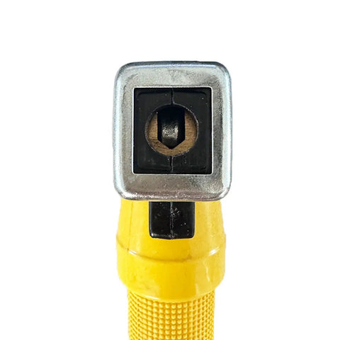 Close-up of Heavy Duty 400A Welding Electrode Holder With Sturdy Clamp Jaw Plier For Stick Welding Machines showing the clamp opening.