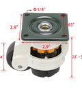 Built Like A Tank 4Pcs Heavy Duty Leveling Casters Featuring Retractable NBR Rubber Pads And Top Plate Swivel Wheels, 1.54" height, 2.9" square top plate.