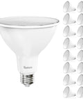 Sixteen Pack Outdoor Flood Light Bulbs LED PAR38 Dimmable Waterproof Wet Rated 1050 LM 13W 100W Equivalent E26 Base
