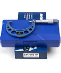 Outside Micrometer 2 To 3 Inch Measuring Range With 0.0001 Inch Graduation Ultra Precision Machinist Tool With Carbide Tips on blue case