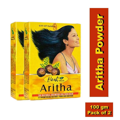 Aritha Powder Pack Of Two 100gm Each Natural Hair Cleanser Reetha Powder For Gentle Cleansing And Shine Boost For Healthy Hair Made In India For All Hair Types No Harsh Chemicals Great For Daily Use