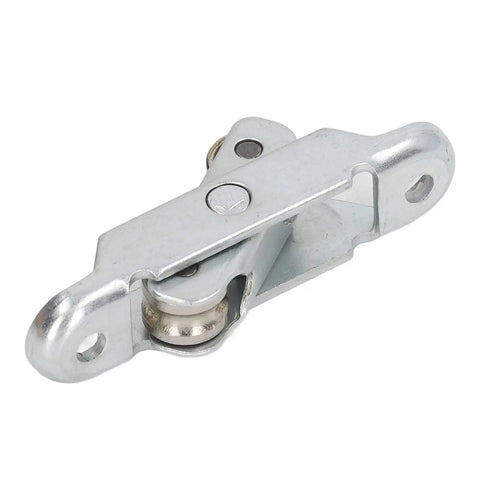 Heavy Duty Double Wheel Roller Pulleys For Sliding Doors And Windows 4 Pack Alloy Steel Replacement Track Rollers close-up of a silver pulley.