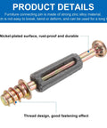 Top Shelf Heavy Duty Twenty Five Pack M6x40mm Zinc Alloy Cam Lock Screws for Furniture Assembly showing a detailed zinc alloy screw with a threaded design.